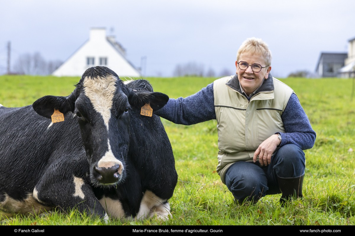 Marie-France Brulé, femme d'agriculteur. Gourin