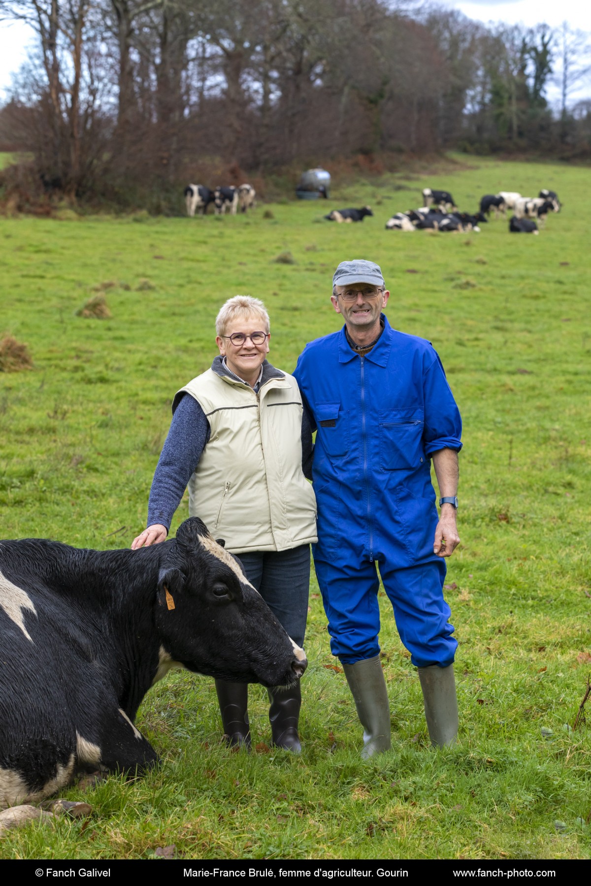 Marie-France Brulé et Jacques, son mari agriculteur. Gourin