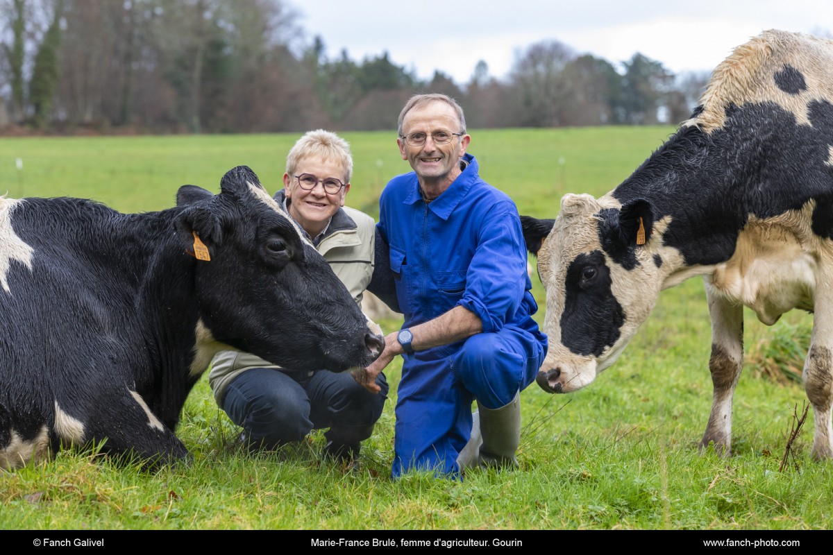 Marie-France Brulé et Jacques, son mari agriculteur. Gourin