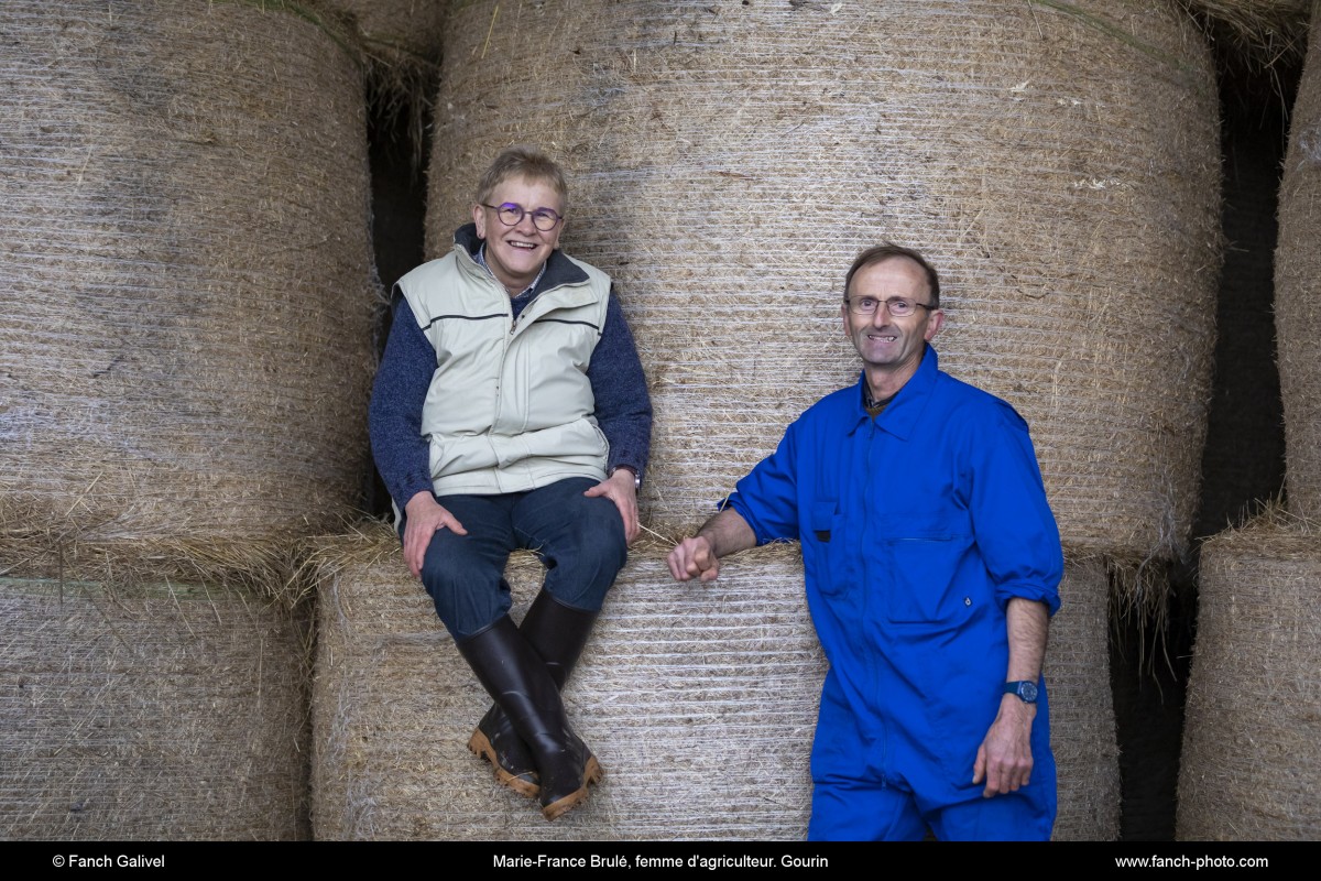 Marie-France Brulé et Jacques, son mari agriculteur. Gourin