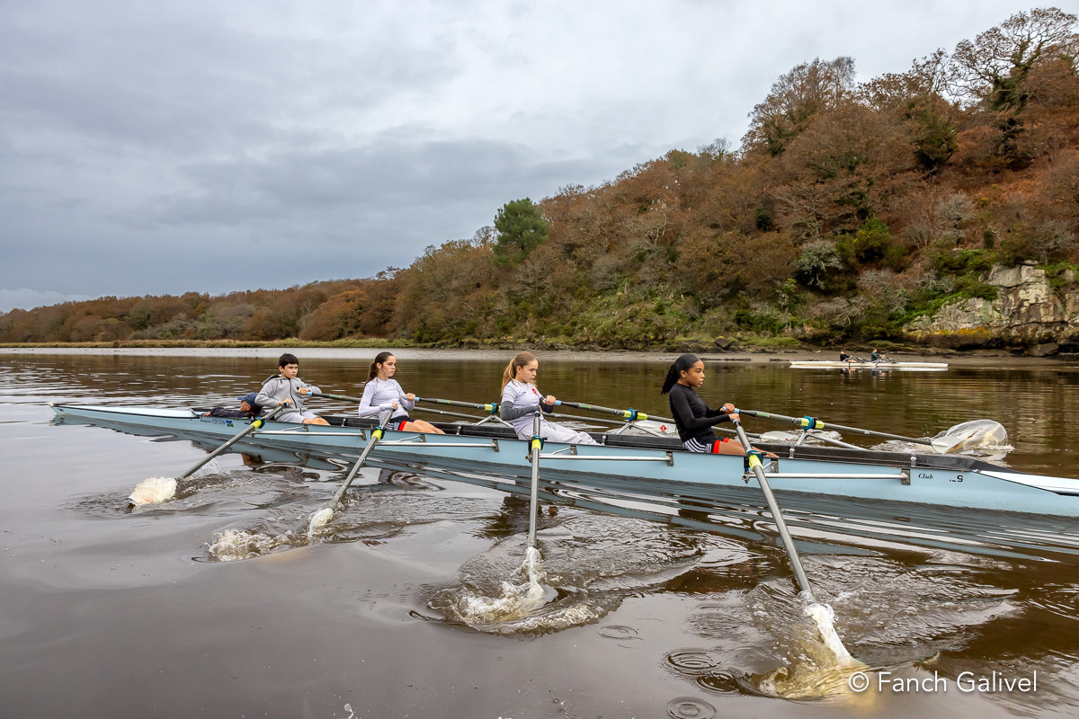 Entrainement d'Aviron sur le Scorff à Lorient