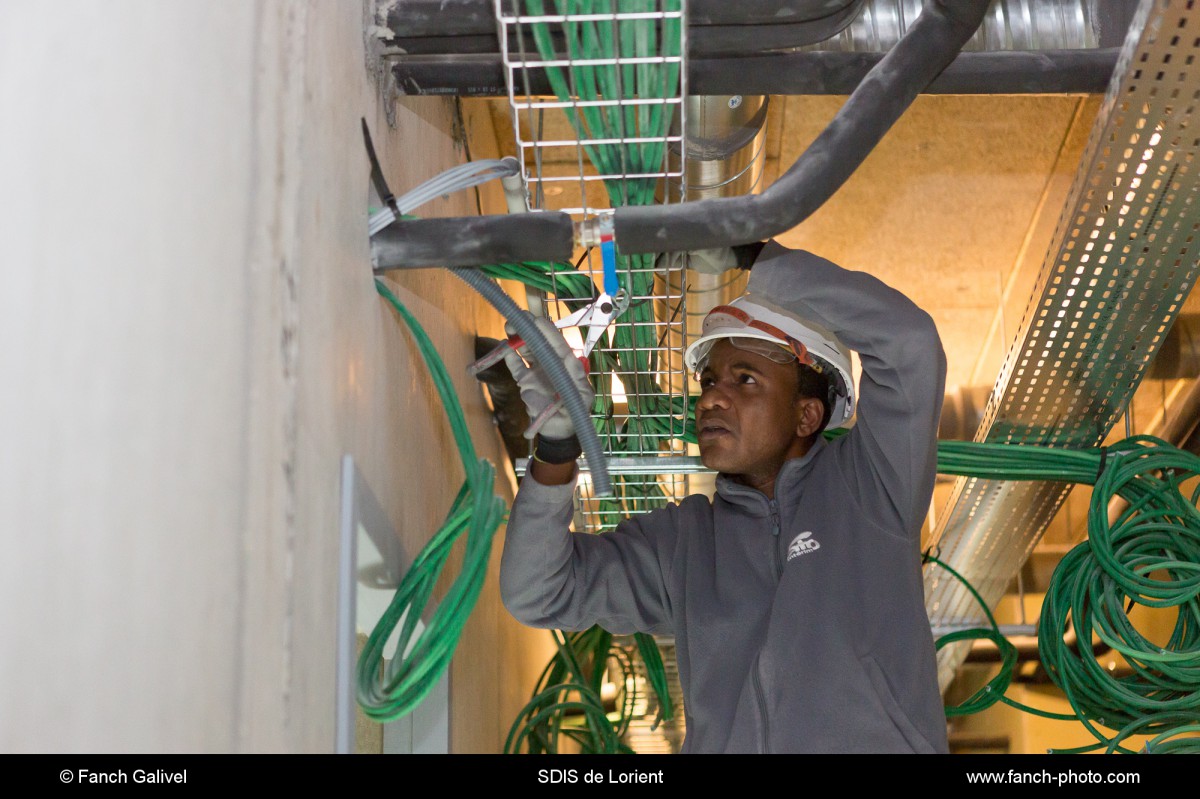 Suivi du chantier au SDIS de Lorient