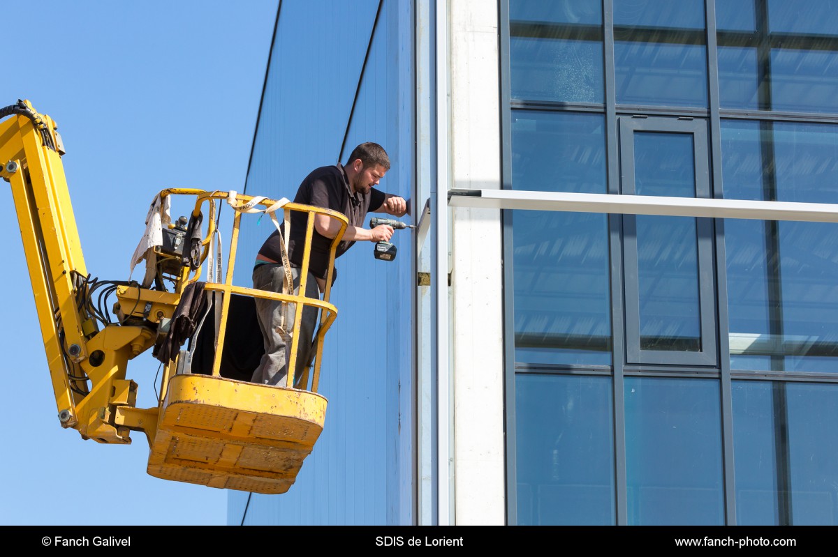 Suivi du chantier au SDIS de Lorient