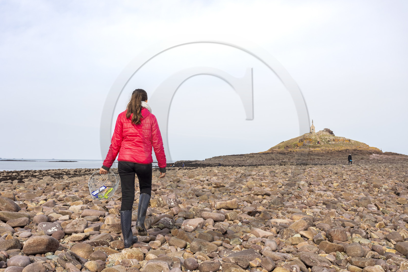 Plage de l'ilôt Saint-Michel à Erquy