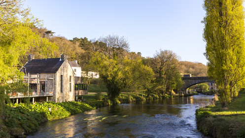 Landscape on the edge of Scorff. The lower Pont-Scorff