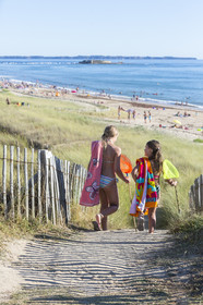 La plage de Fort-bloqué à Ploemeur.