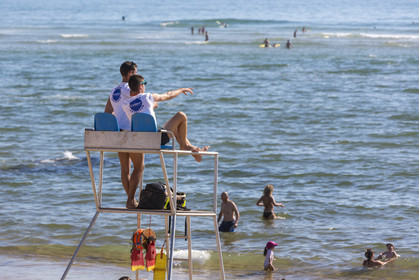 Surveillance des plages. Plage de la Falaise à Guidel.