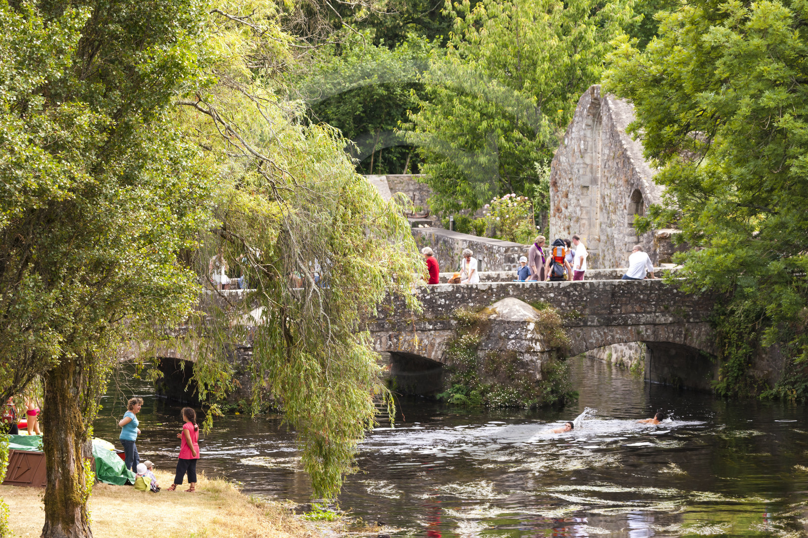 The Saint-Jean bridge or Roman bridge of Pont-Scorff.