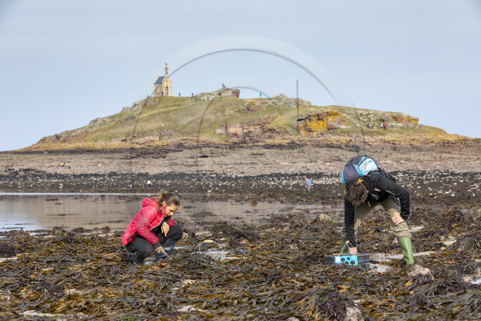 Plage de l'ilôt Saint-Michel à Erquy