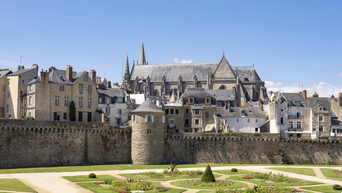 The garden of the ramparts in Vannes