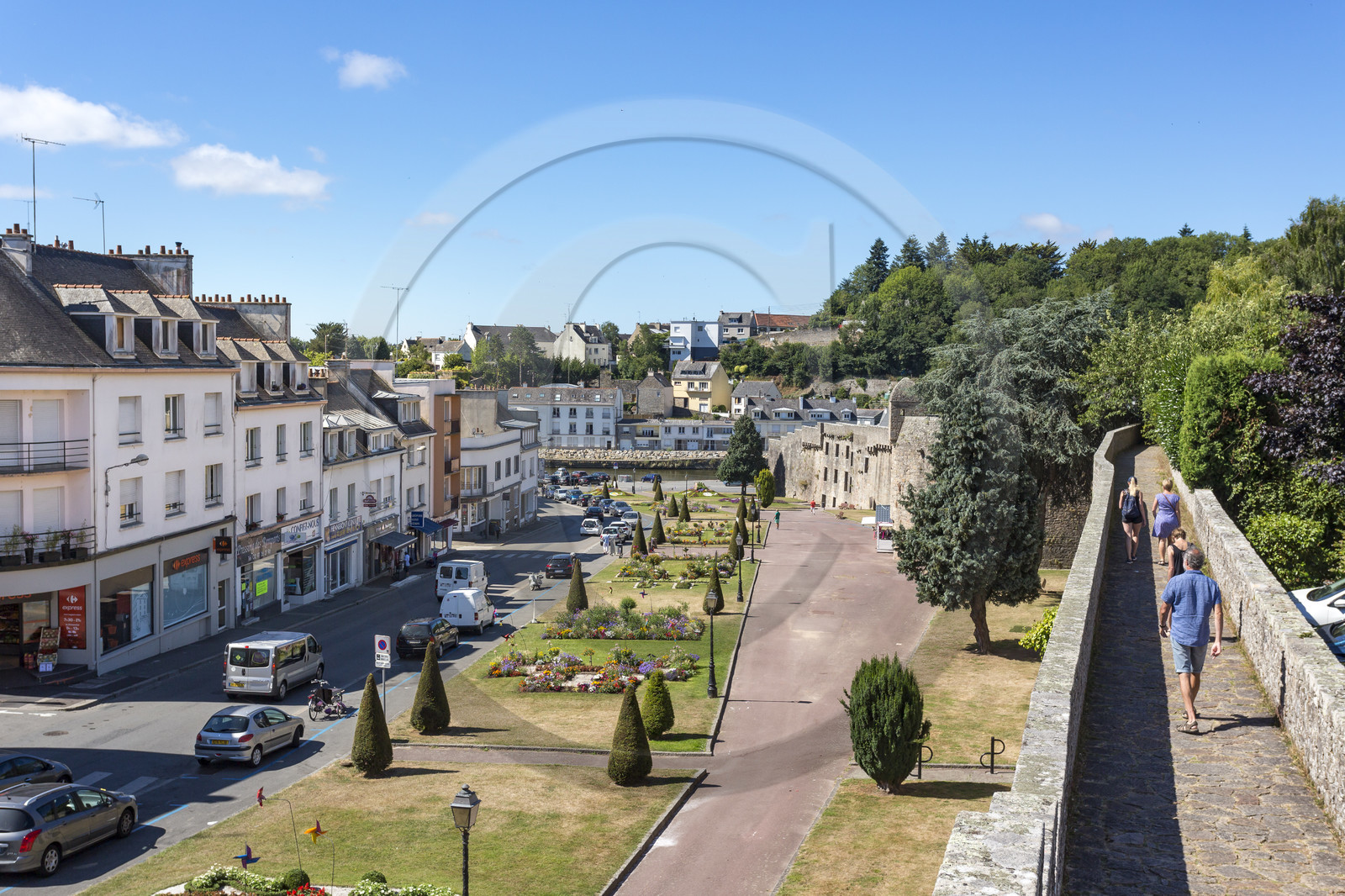 Vue depuis les remparts d'Hennebont