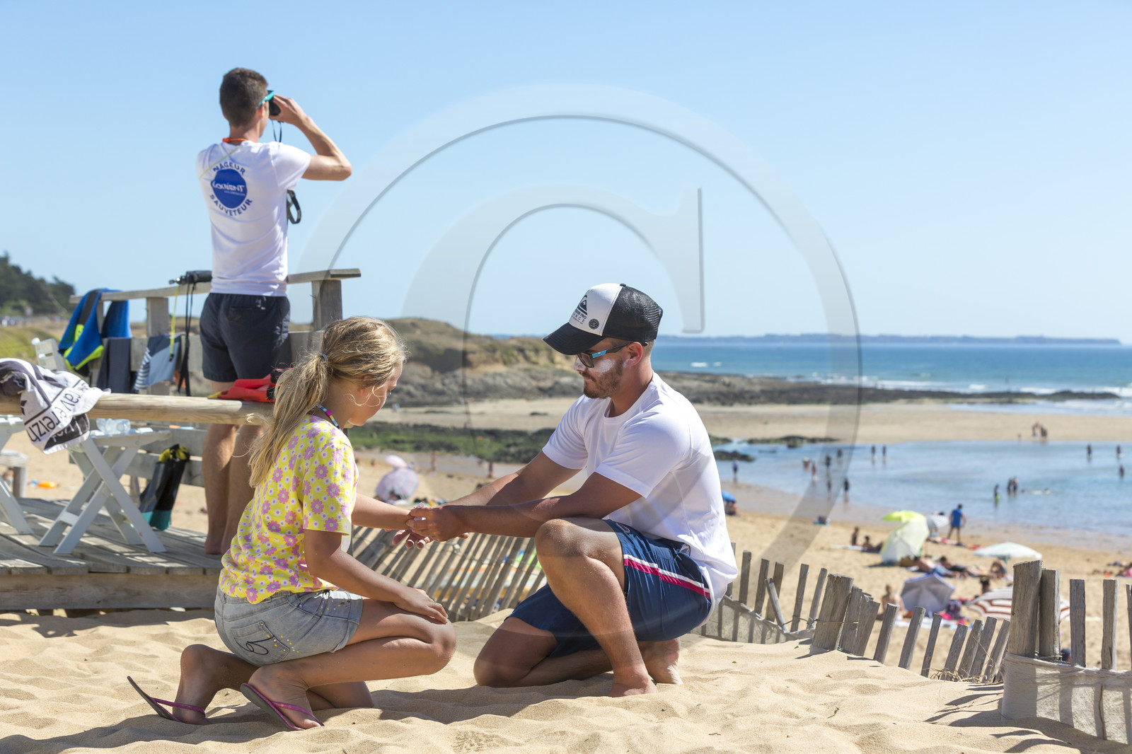Surveillance des plages. Plage de la Falaise à Guidel.