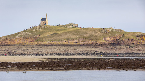 Plage de l'ilôt Saint-Michel à Erquy