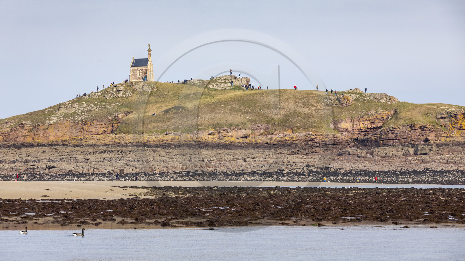 Plage de l'ilôt Saint-Michel à Erquy