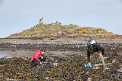 Plage de l'ilôt Saint-Michel à Erquy
