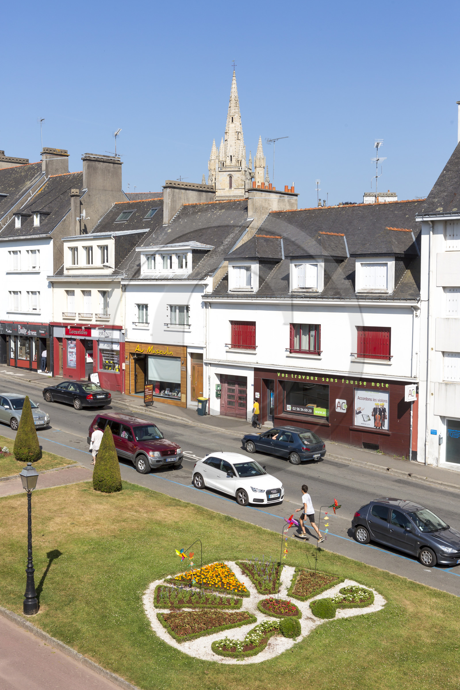 Vue depuis les remparts d'Hennebont