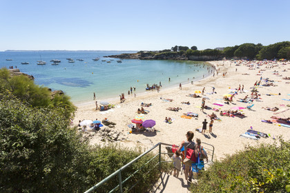 The beach of Pérello in Ploemeur.