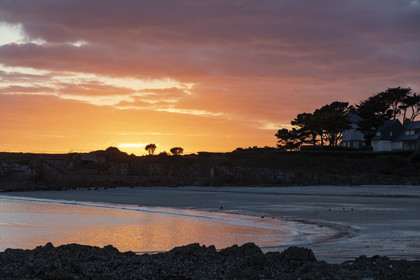 La plage de Ty Bihan et la pointe Saint Colomban à Carnac