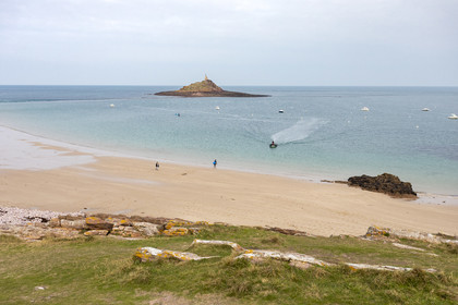 Plage de l'ilôt Saint-Michel à Erquy
