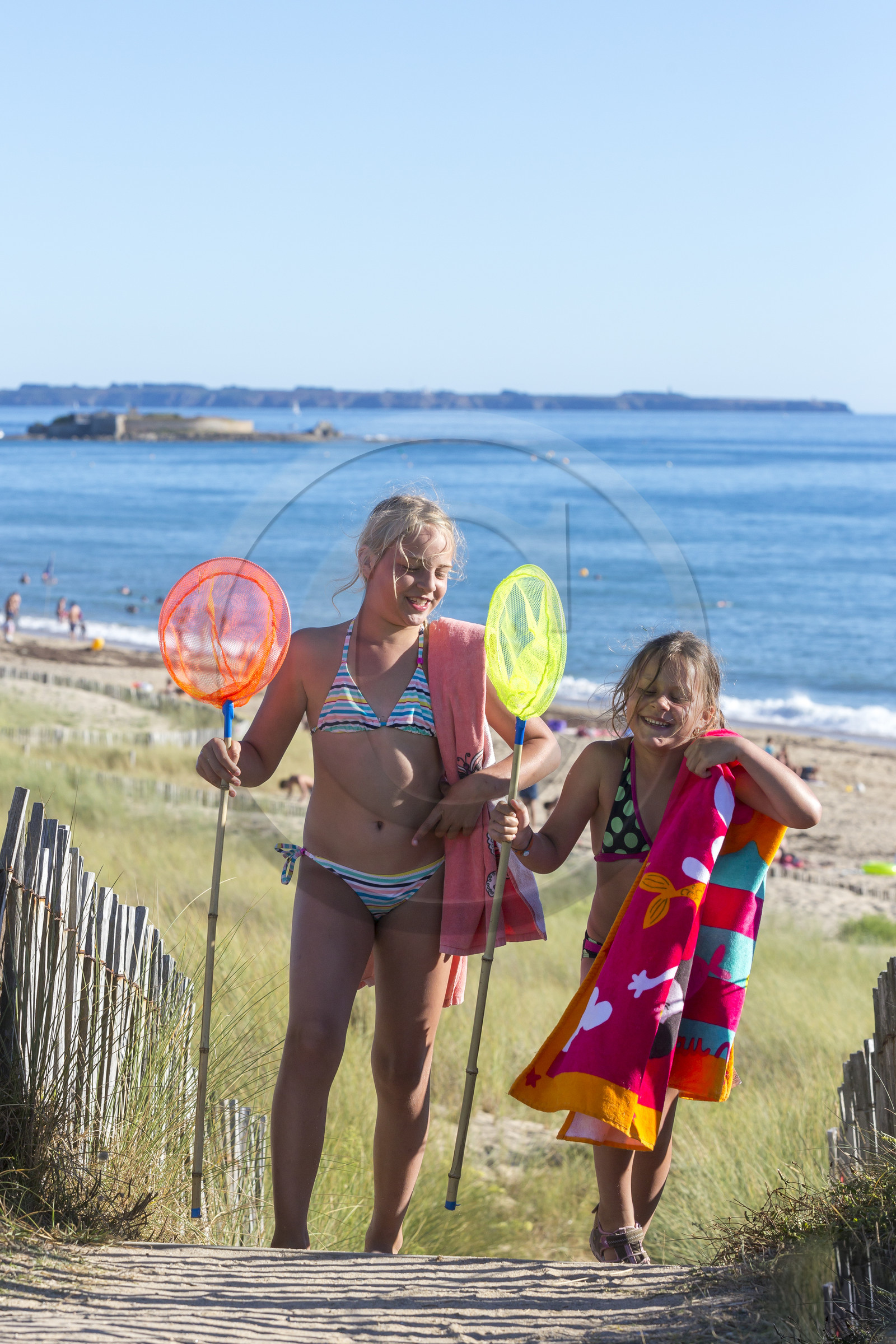La plage de Fort-bloqué à Ploemeur.