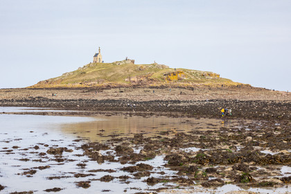 Plage de l'ilôt Saint-Michel à Erquy